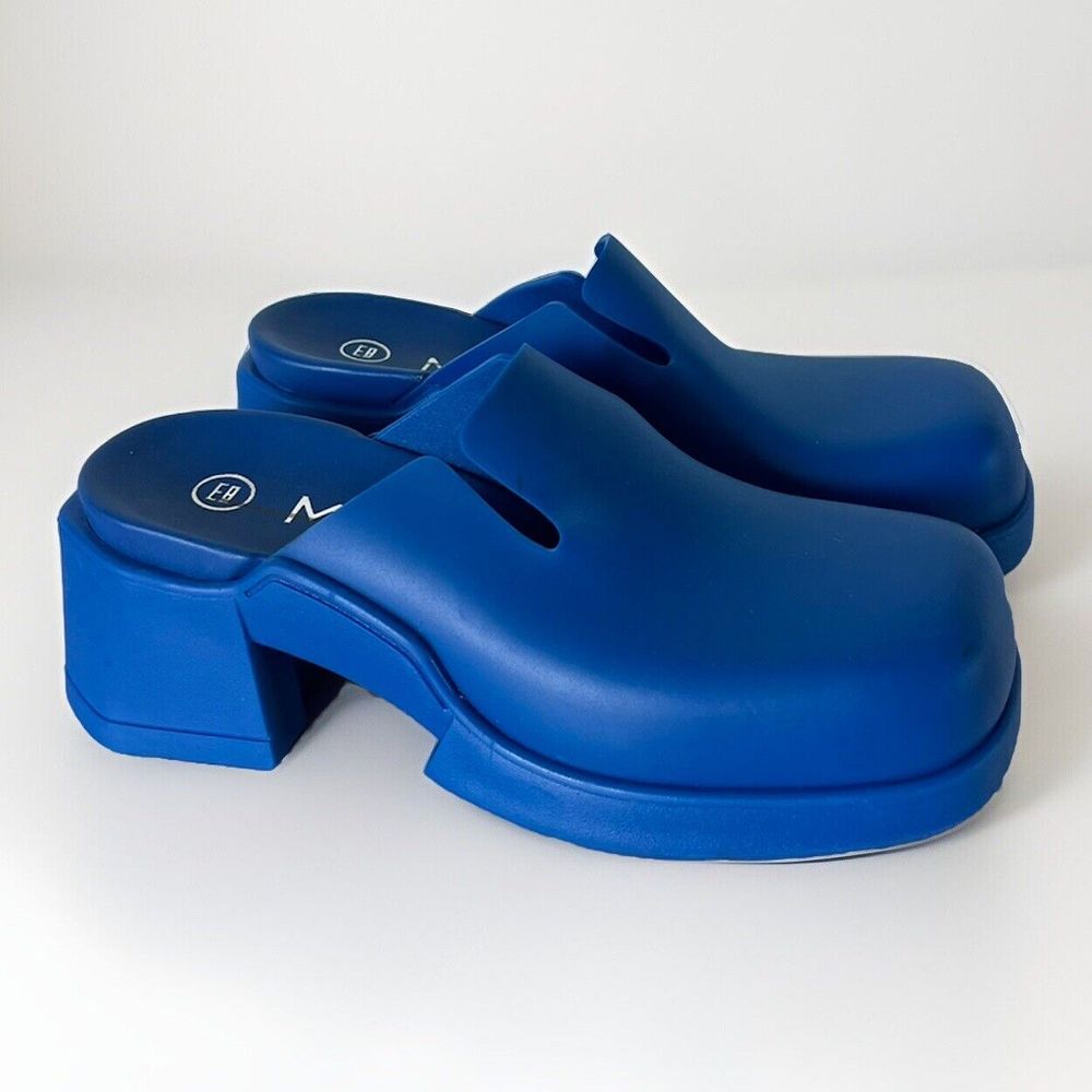 Miista Bold Blue Platform Clogs